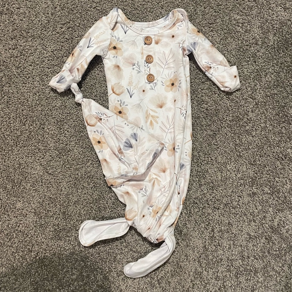 Floral Knot Gown and Hat from Caden Lane